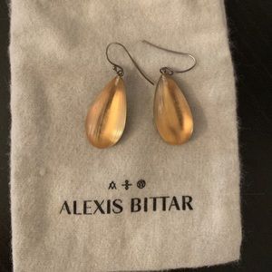 Gold teardrop Alexis Bittar earrings